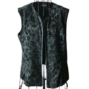 Faux Fur, Leopard Print Vest